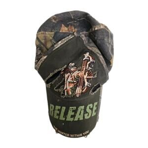 RELEASE The Animal Within You Hunting Hat Cap Camo Embroidered Bow And Arrow